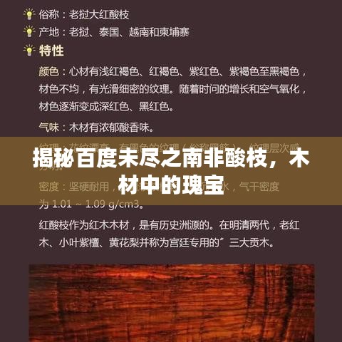 揭秘百度未尽之南非酸枝，木材中的瑰宝