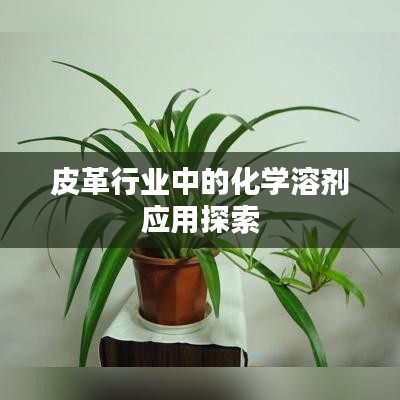 皮革行业化学溶剂应用探究