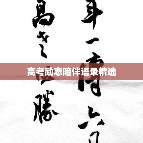 高考励志陪伴语录精选