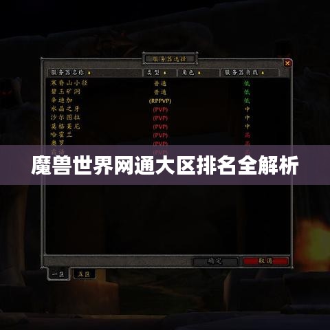 魔兽世界网通大区排名全解析