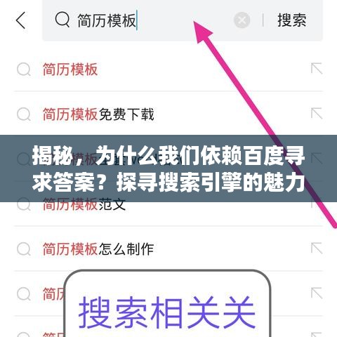 揭秘，为什么我们依赖百度寻求答案？探寻搜索引擎的魅力所在