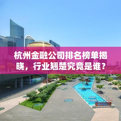杭州金融公司排名榜单揭晓,行业翘楚究竟是谁?