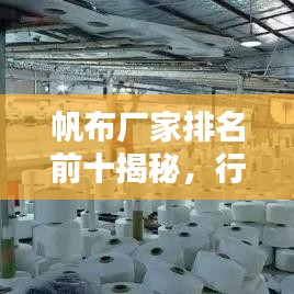 帆布厂家排名前十揭秘，行业翘楚一网打尽