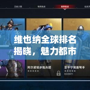 维也纳全球排名揭晓，魅力都市荣耀上榜，展望未来都市风采