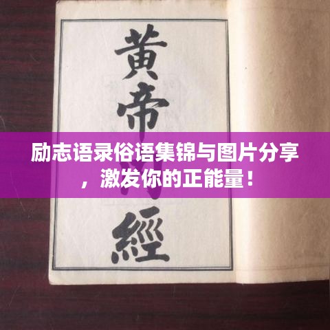 励志语录俗语集锦与图片分享，激发你的正能量！