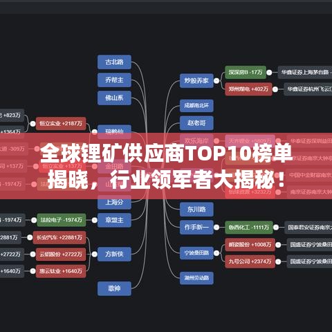 全球锂矿供应商TOP10榜单揭晓，行业领军者大揭秘！