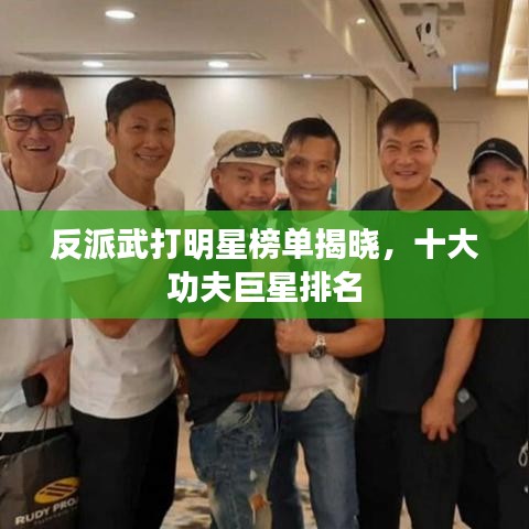 反派武打明星榜单揭晓,十大功夫巨星排名