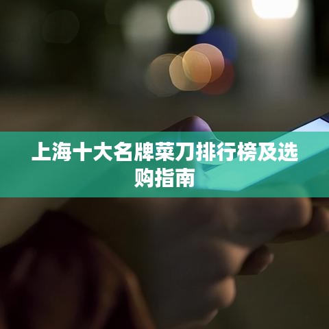 上海十大名牌菜刀排行榜及选购指南