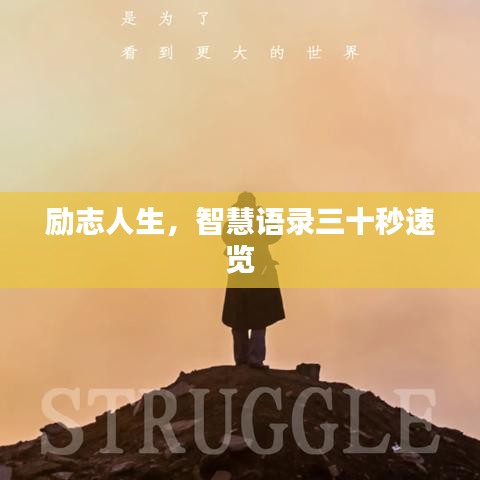 励志人生，智慧语录三十秒速览