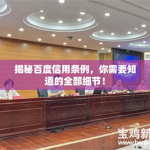 揭秘百度信用条例,你需要知道的全部细节!