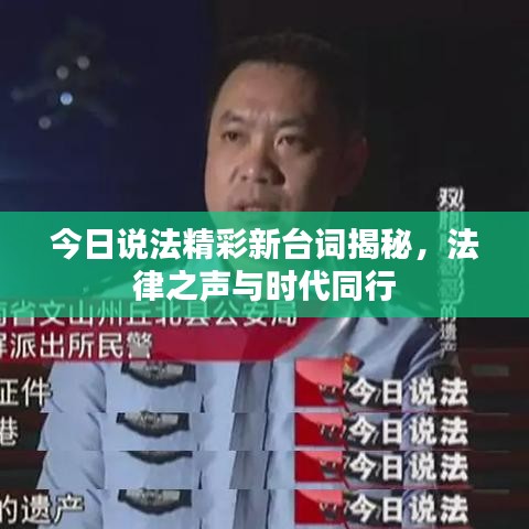 今日说法精彩新台词揭秘，法律之声与时代同行