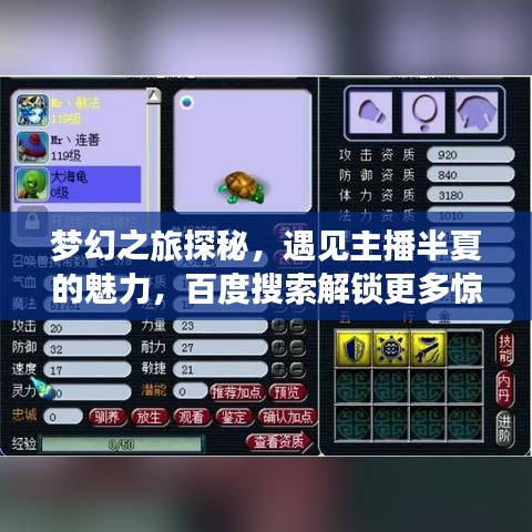 梦幻之旅探秘，遇见主播半夏的魅力，百度搜索解锁更多惊喜