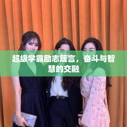 超级学霸励志箴言，奋斗与智慧的交融