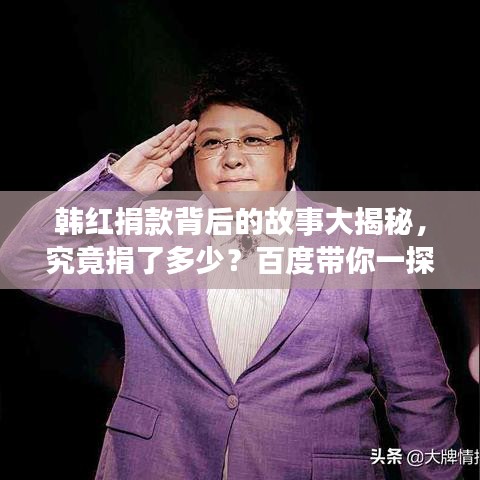 韩红捐款背后的故事大揭秘，究竟捐了多少？百度带你一探究竟！