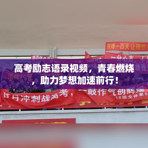 高考励志语录视频，青春燃烧，助力梦想加速前行！