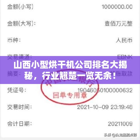 山西小型烘干机公司排名大揭秘，行业翘楚一览无余！