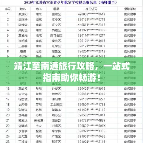 靖江至南通旅行攻略，一站式指南助你畅游！
