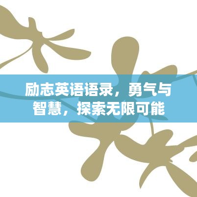 励志英语语录，勇气与智慧，探索无限可能