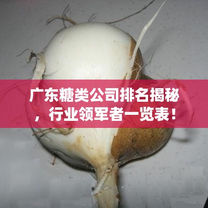广东糖类公司排名揭秘,行业领军者一览表!