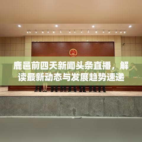 鹿邑前四天新闻头条直播，解读最新动态与发展趋势速递