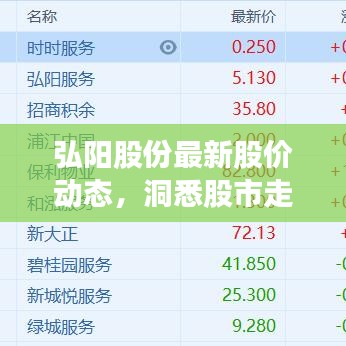 弘阳股份最新股价动态，洞悉股市走势与行业趋势分析