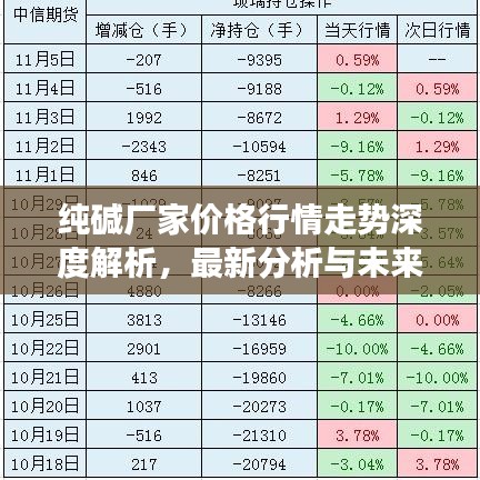纯碱厂家价格行情走势深度解析，最新分析与未来展望