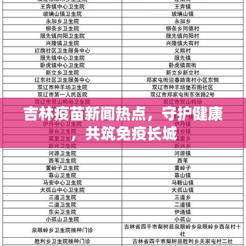 吉林疫苗新闻热点,守护健康,共筑免疫长城