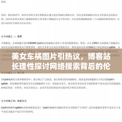 美女车祸图片引热议,博客站长理性探讨网络搜索背后的伦理与隐私边界