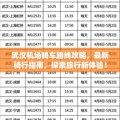 武汉机场骑车路线攻略,最新骑行指南,探索旅行新体验!
