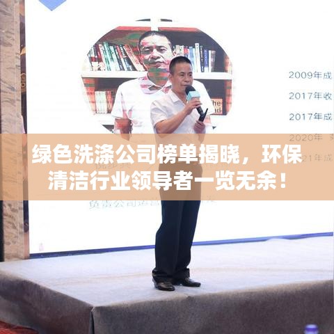 绿色洗涤公司榜单揭晓，环保清洁行业领导者一览无余！