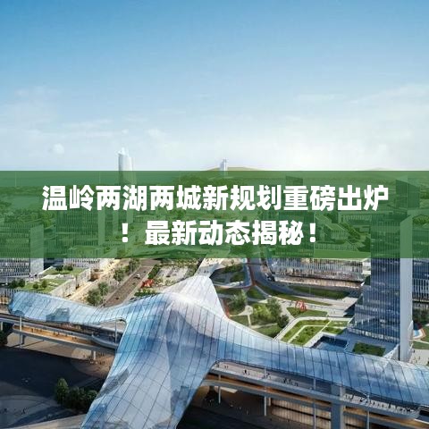 温岭两湖两城新规划重磅出炉！最新动态揭秘！