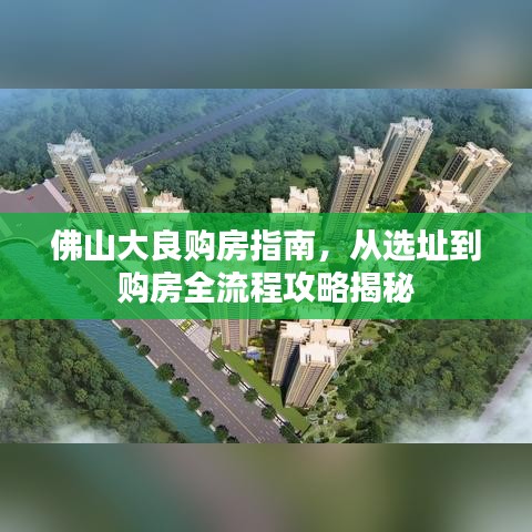 佛山大良购房指南，从选址到购房全流程攻略揭秘