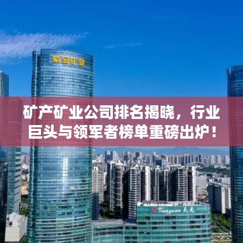矿产矿业公司排名揭晓，行业巨头与领军者榜单重磅出炉！