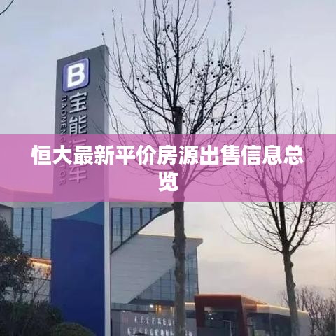 恒大最新平价房源出售信息总览