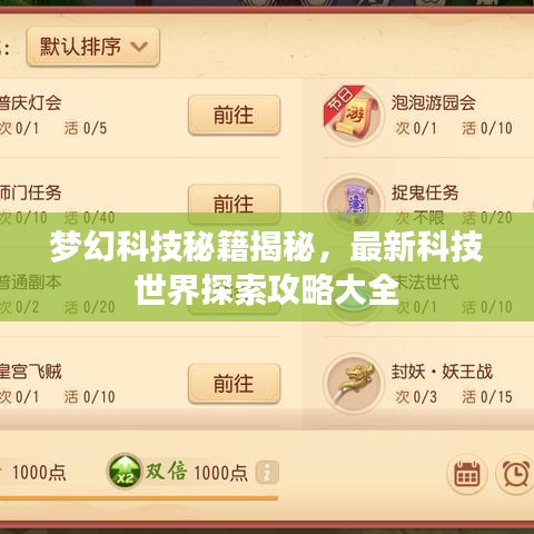 梦幻科技秘籍揭秘,最新科技世界探索攻略大全