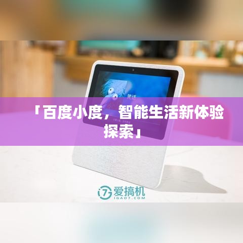「百度小度，智能生活新体验探索」