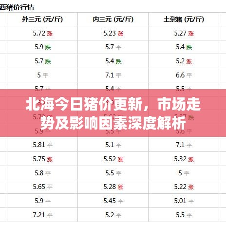 北海今日猪价更新，市场走势及影响因素深度解析