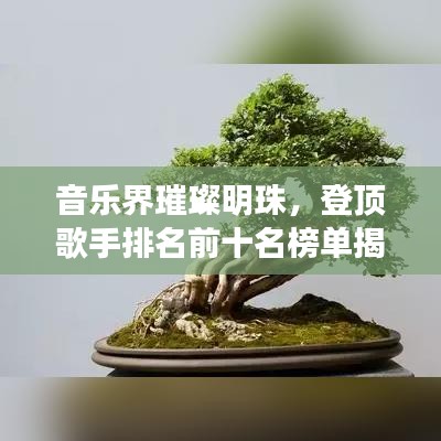 音乐界璀璨明珠，登顶歌手排名前十名榜单揭晓！