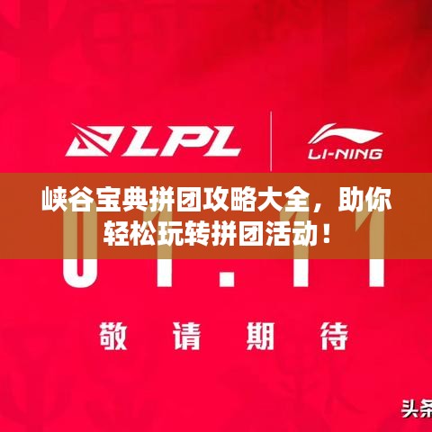 峡谷宝典拼团攻略大全，助你轻松玩转拼团活动！