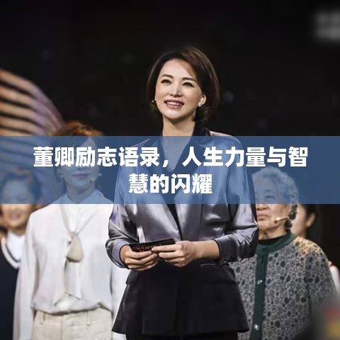 董卿励志语录，人生力量与智慧的闪耀