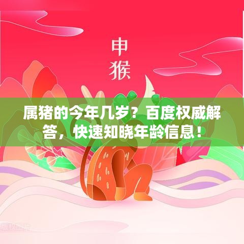 属猪的今年几岁?百度权威解答,快速知晓年龄信息!