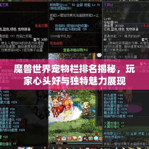 魔兽世界宠物栏排名揭秘，玩家心头好与独特魅力展现