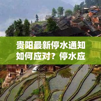 贵阳最新停水通知如何应对?停水应对指南!