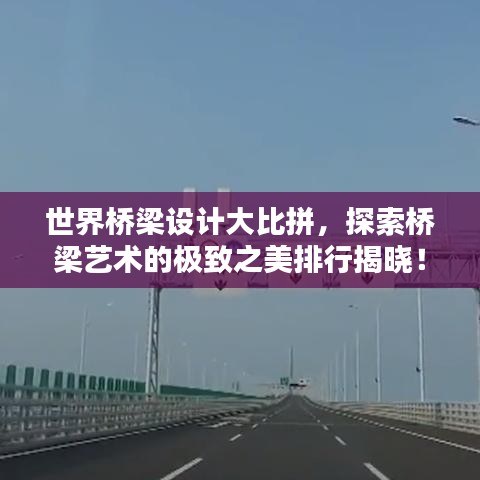 世界桥梁设计大比拼,探索桥梁艺术的极致之美排行揭晓!