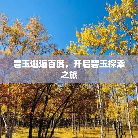 碧玉邂逅百度，开启碧玉探索之旅