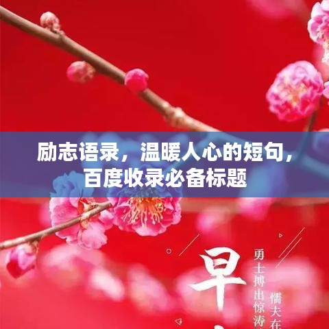 励志语录,温暖人心的短句,百度收录必备标题