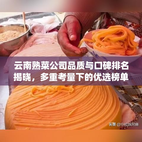 云南熟菜公司品质与口碑排名揭晓，多重考量下的优选榜单出炉！