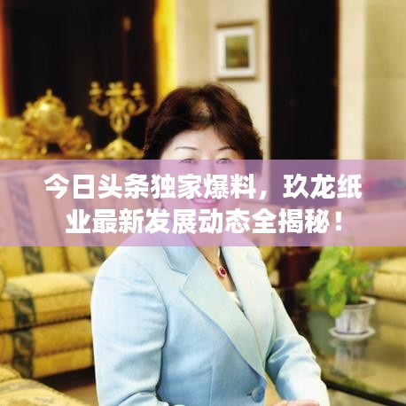 今日头条独家爆料,玖龙纸业最新发展动态全揭秘!