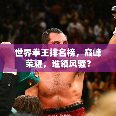 世界拳王排名榜，巅峰荣耀，谁领风骚？