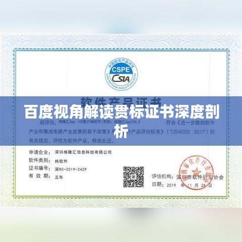 百度视角解读贯标证书深度剖析